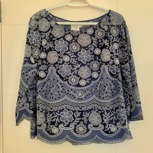 HD in Paris Blue Lace Blouse